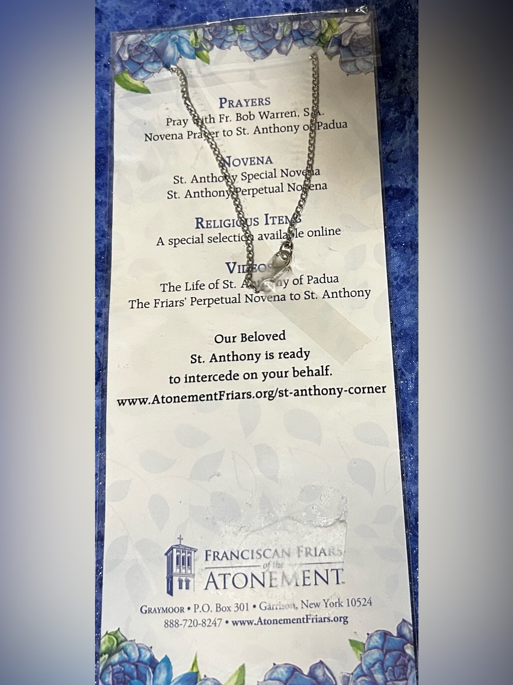 St. Anthony & St. Peregrine Religious Necklace and Rosary Set of four - Picture 7 of 10